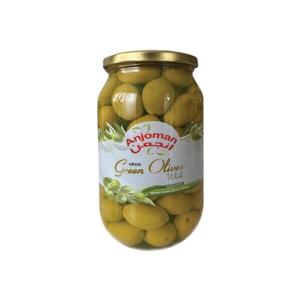 Anjoman Green Whole Olives 1Lit