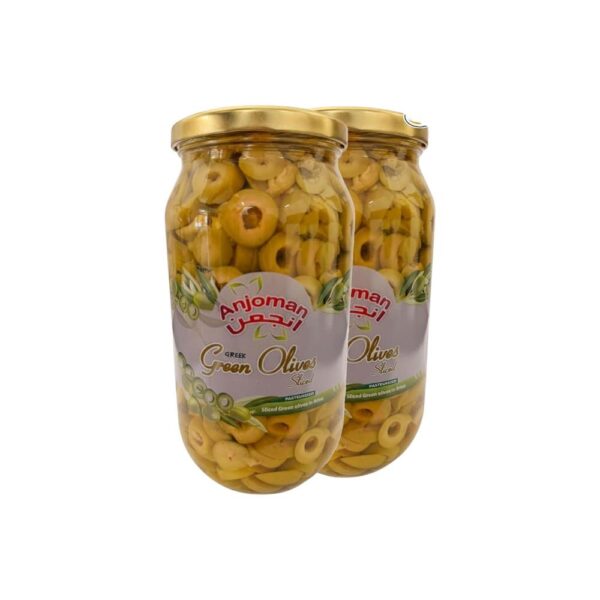 Anjoman Green Sliced Olives 358Ml