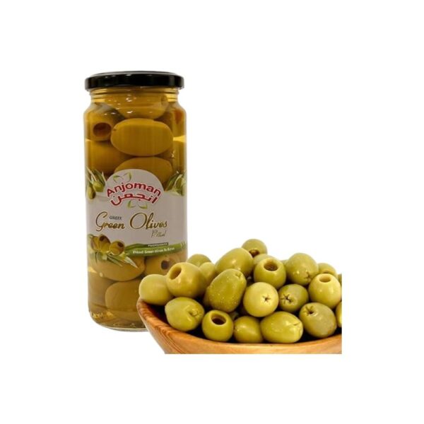 Anjoman Green Pitted Olives 358Ml
