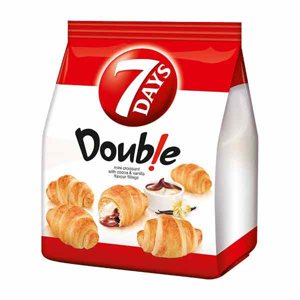 7 Days Croissant Mini Double Cocoa & Vanilia 185g