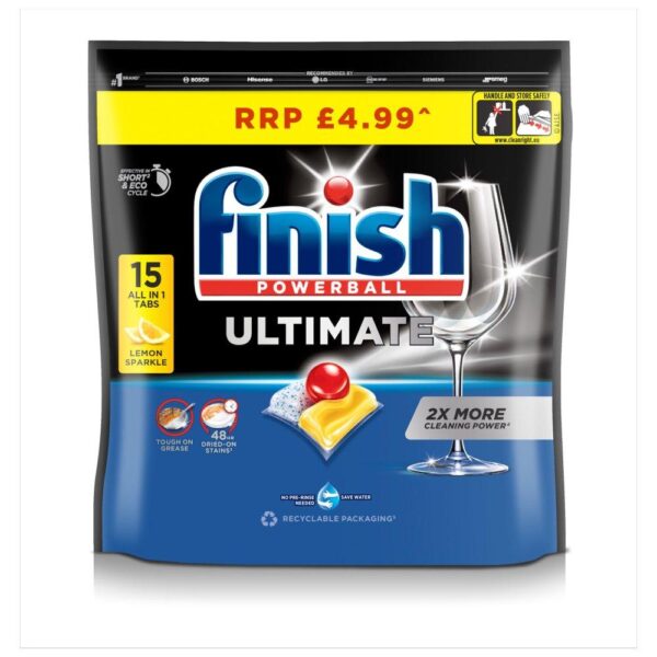 Finish Ultimate All In One Dishwasher Tablets Lemon