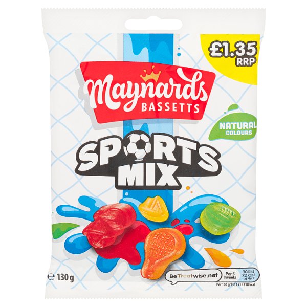 Maynards Bassetts Sports Mix Sweets Sharing Bag 130g
