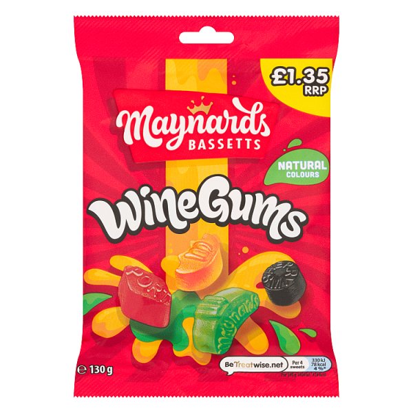 Maynards Bassetts Wine Gums Sweets Sharing Bag130g
