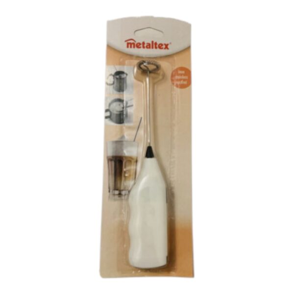 Metaltex Electronic Milk Frother With Stainless Steel Spiral
