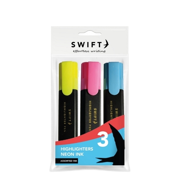 Swift Neon Colour Highlighters 3 Pack