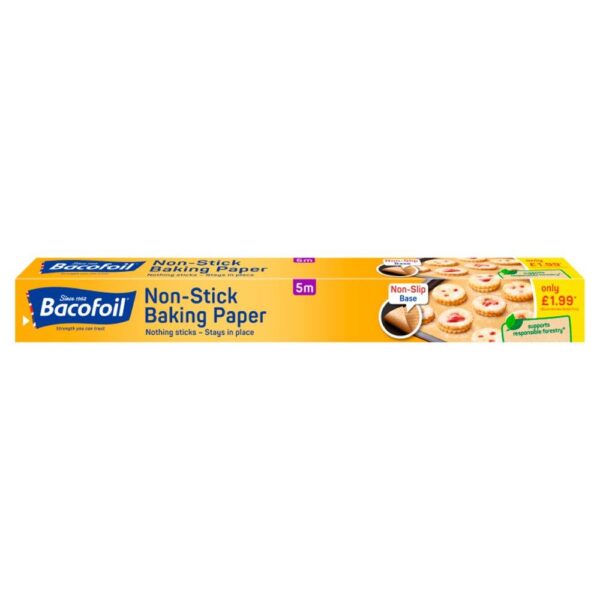 Bacofoil Non-Stick Baking Paper With Non-Slip Base