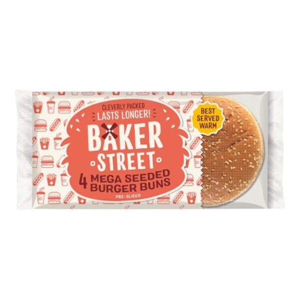 Baker St Mega Burger Buns 4s