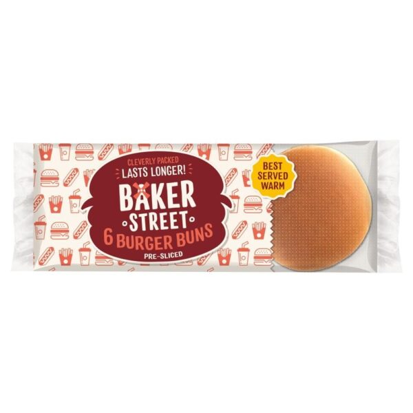 Baker Street Pre-Sliced Burger Buns