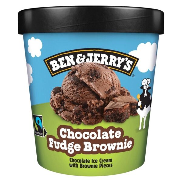 Ben And Jerry'S Ice Cream Tub Chocolate Fudge Brownie