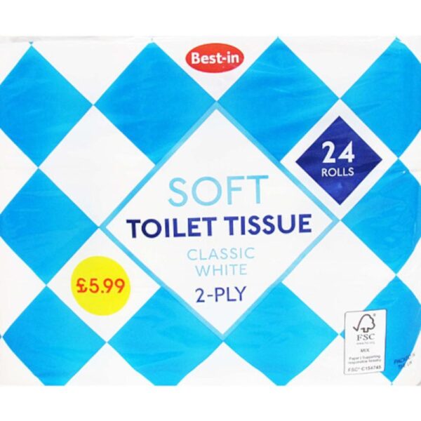 Best In Soft Toilet Tissue 24 Rolls