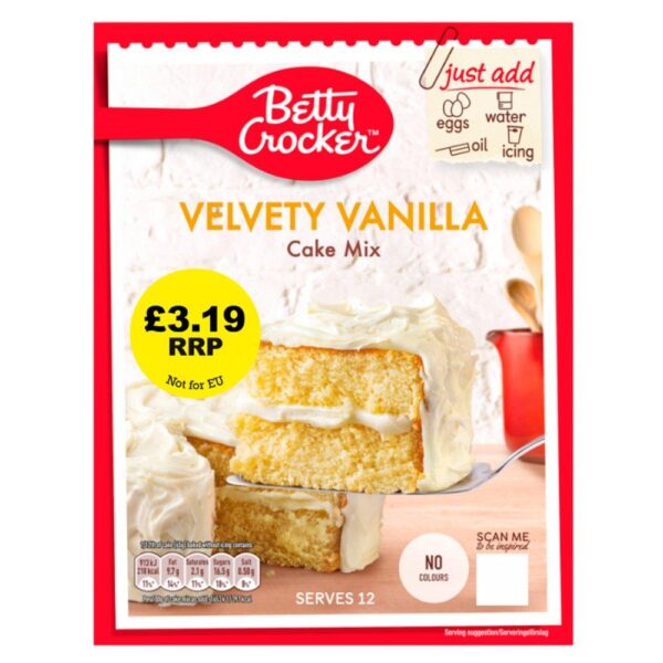 Betty Crocker Velvety Vanilla Cake Mix