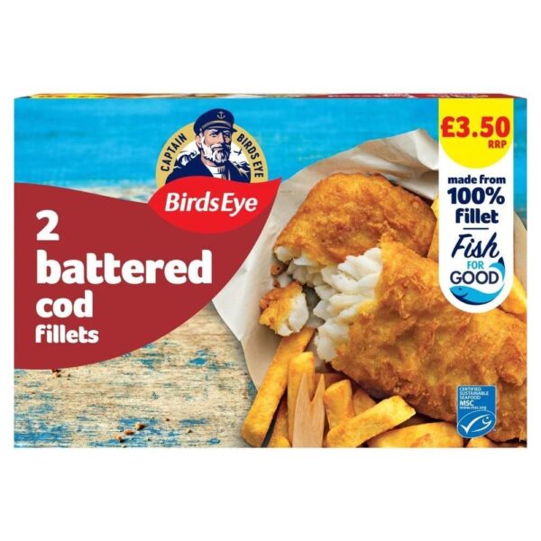 Birds Eye 2 Battered Cod Fillets