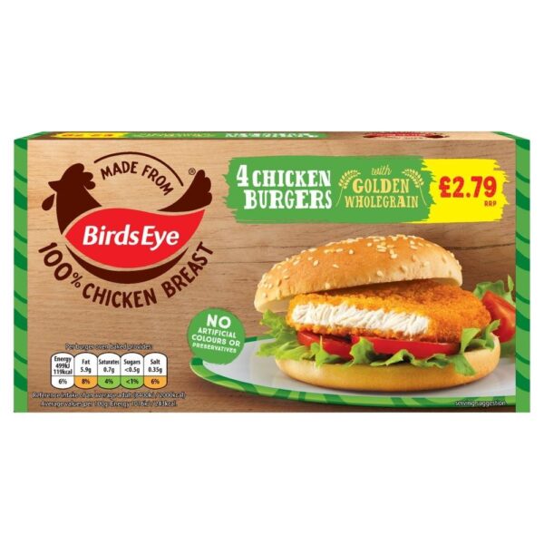 Birds Eye 4 Chicken Burgers