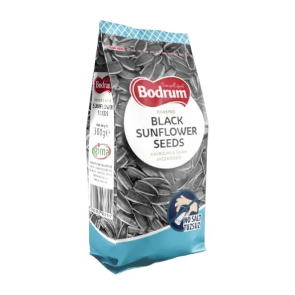 Bodrum Sunflower Seeds Black Unsalted (Light Blue) 250g