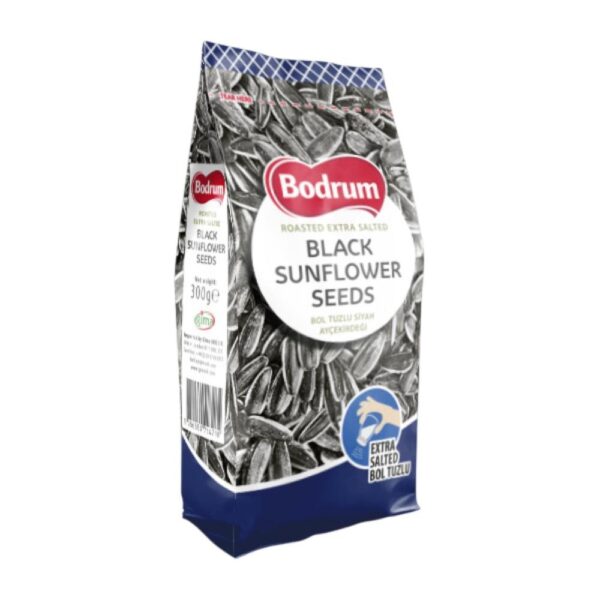 Bodrum Sunflower Seeds Roasted Extra Salted Black (Darkest Blue) 250g