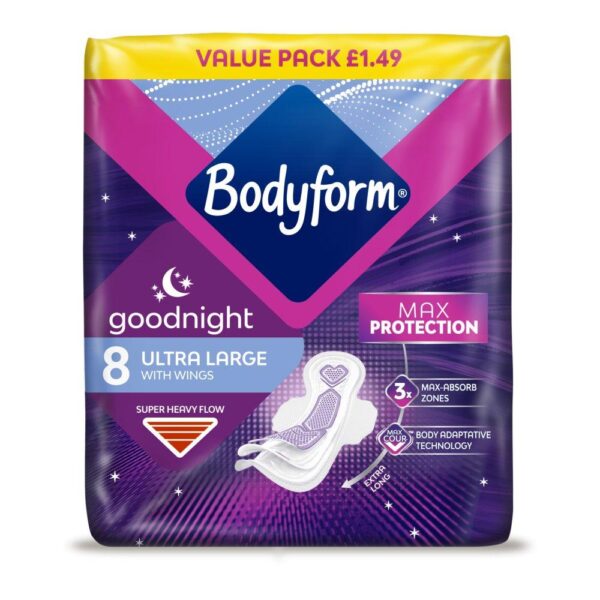 Bodyform Cour-V Ultra Night Sanitary Towels Wings Value Pack