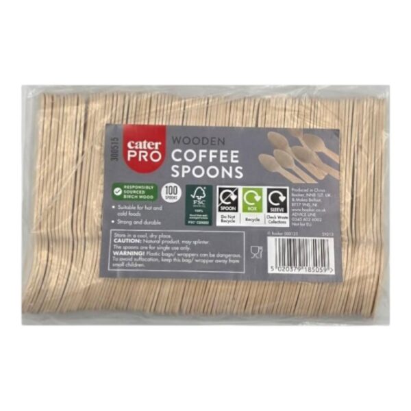 CaterPro Wooden Coffee Spoon 100s