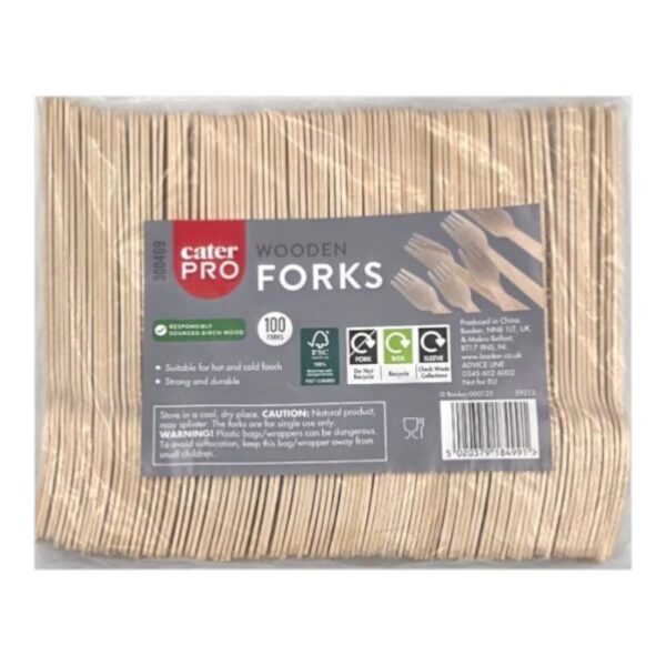 CaterPro Wooden Forks 100s