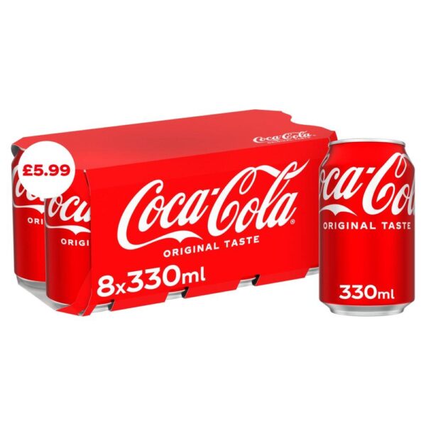 Coca-Cola Original Taste Cans x8