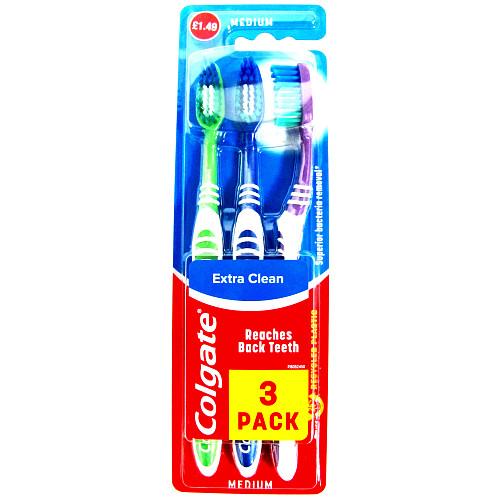 Colgate Tooth Brush Extra Clean 3Pk
