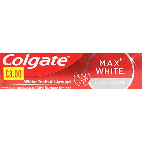 Colgate Toothpaste Max White Luminous