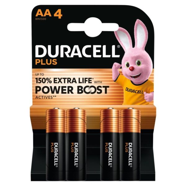 Duracell Plus AA Batteries (4 Pack)