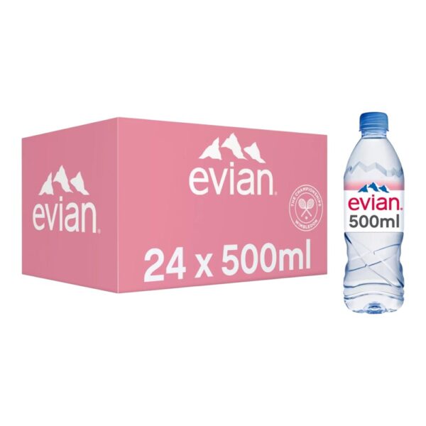 Evian Still Natural Mineral Water 500ml (24 pack)