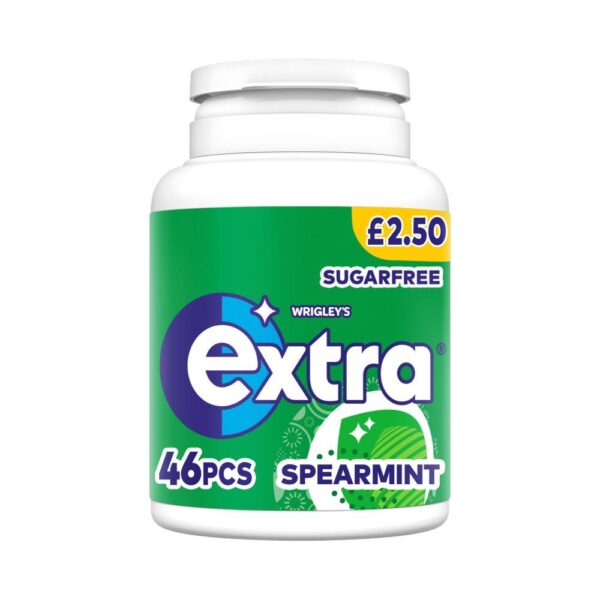 Extra Chewing Gum Bottle Sugar Free Spearmint X46 Pieces