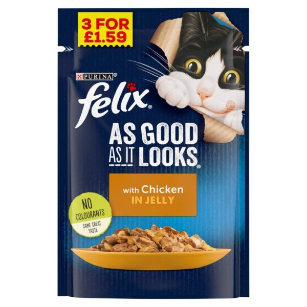 Felix As Good As It Looks With Chicken In Jelly X3