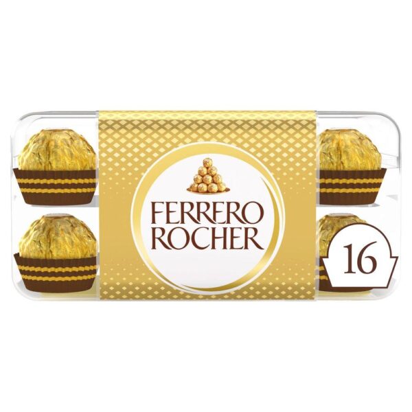 Ferrero Rocher Milk Chocolate Hazelnut Pralines Gift Box Of Chocolates 16 Pieces