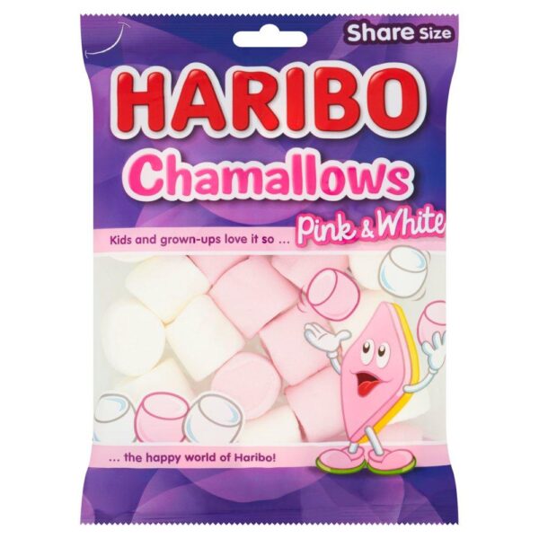 Haribo Chamallows Marshmallows Pink and White Sharing Bag