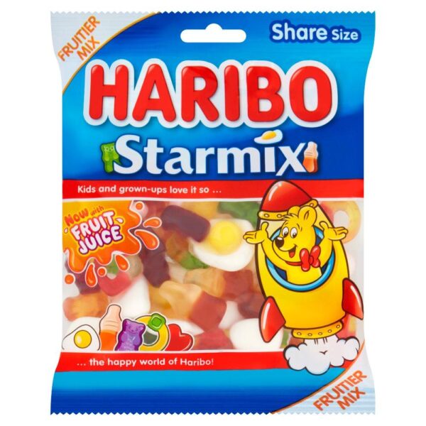 Haribo Starmix Fruit and Cola Flavour Jelly and Foam Sweets Sharing Bag