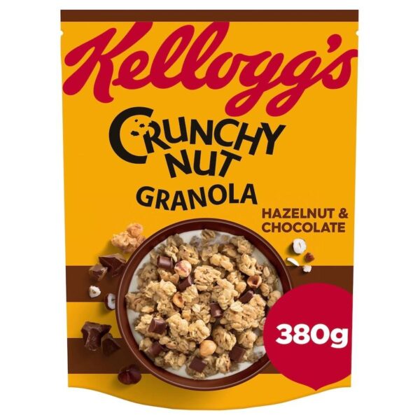 Kellogg'S Hazelnut and Chocolate Crunchy Nut Granola