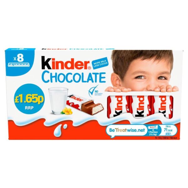 Kinder Small Chocolate Bars Multipack 100g