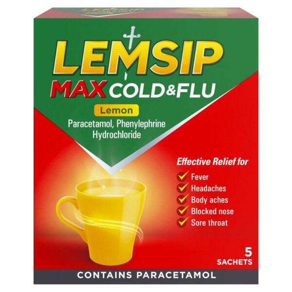 Lemsip Max Cold And Flu Lemon Sachets