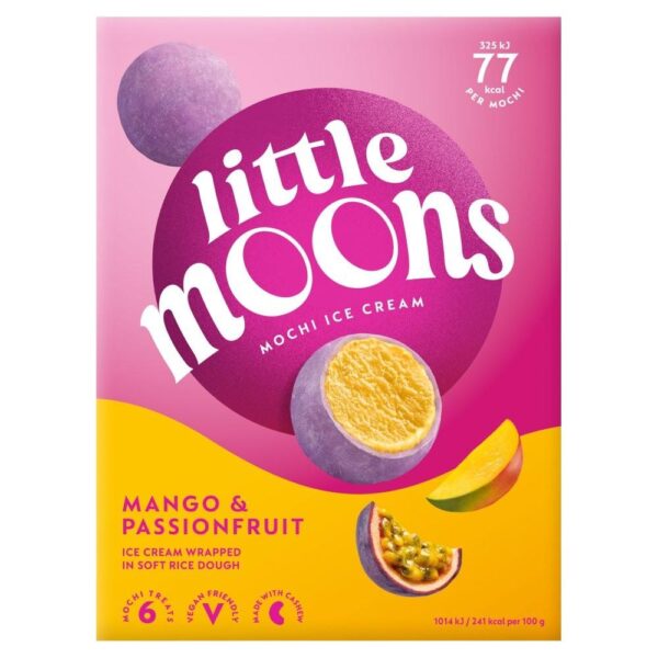 Little Moons Passionfruit And Mango Mochi Ice Cream Frozen Snack