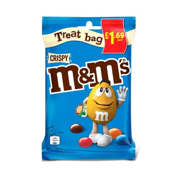 MandM'S Crispy Milk Chocolate Bag