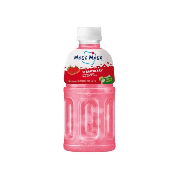 Mogu Mogu Strawberry Flavored Drink With Nata De Coco