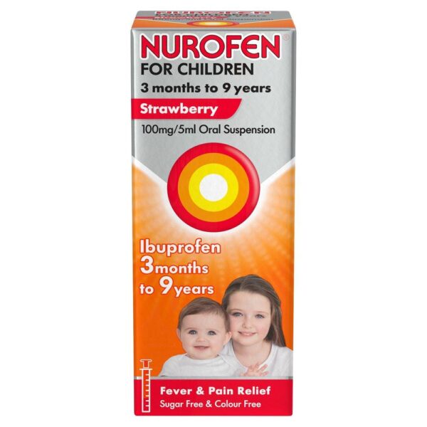 Nurofen For Children Strawberry Oral Suspension 3Mths To 9Yrs Ibuprofen