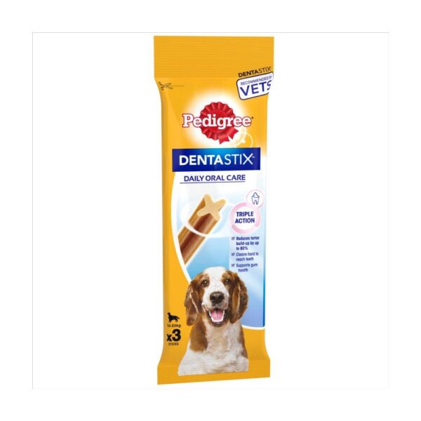 Pedigree Dentastix Daily Adult Medium Dog Treats 3 X Dental Sticks