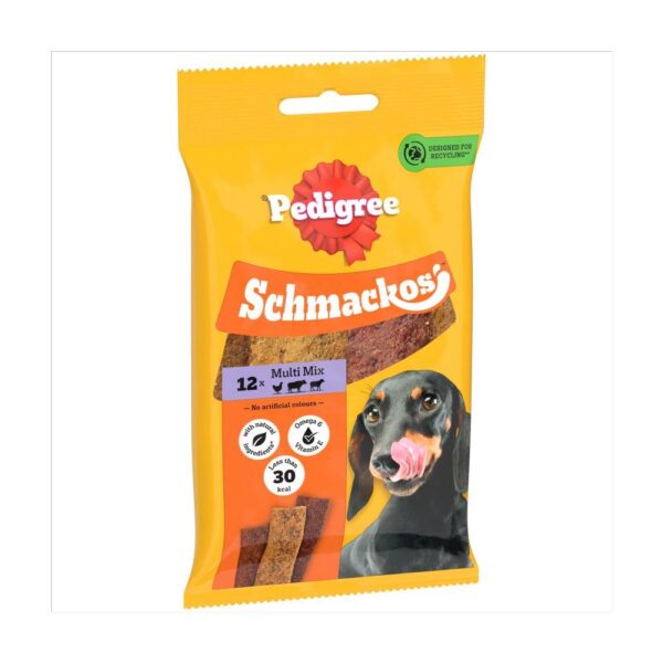 Pedigree Schmackos Multi Mix Dog Treats Beef Poultry Lamb 12 Sticks