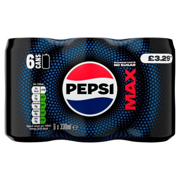 Pepsi Max 6 X 330Ml