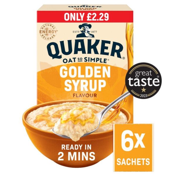 Quaker Oat So Simple Golden Syrup Porridge Sachets