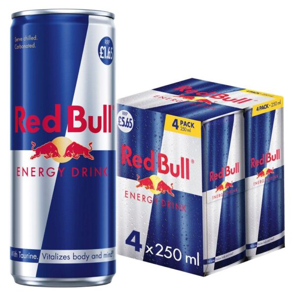 Red Bull Energy Drink 250Ml 4 Pack