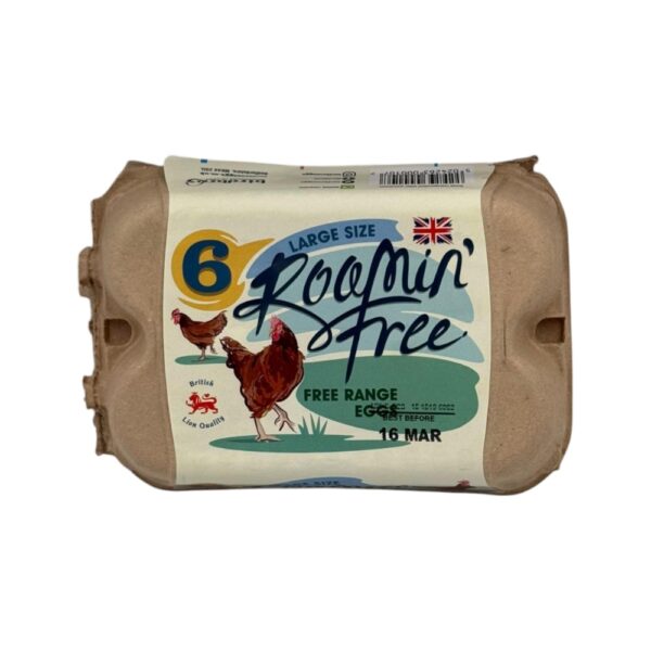 Roamin Free 6 Large Size Free Range Eggs
