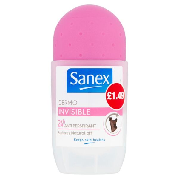 Sanex Roll On Deodorant Invisible Dry