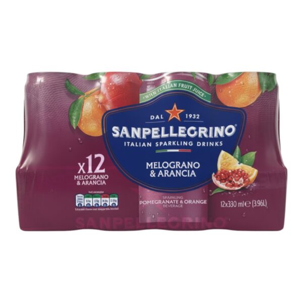 San Pellegrino Melograno and Arancia 330 Ml (12 Pack)