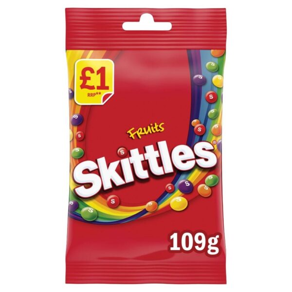 Skittles Vegan Chewy Sweets Fruit Flavoured Treat Bag