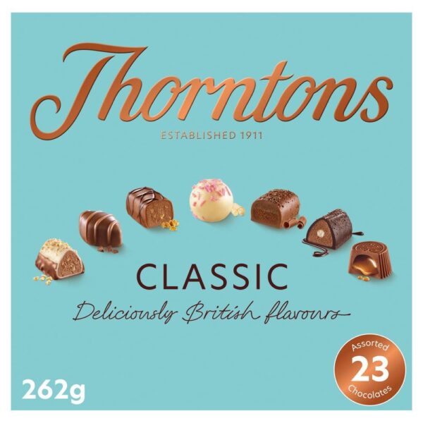 Thorntons Classic Collection Milk, Dark and White Chocolate Gift Box 262g