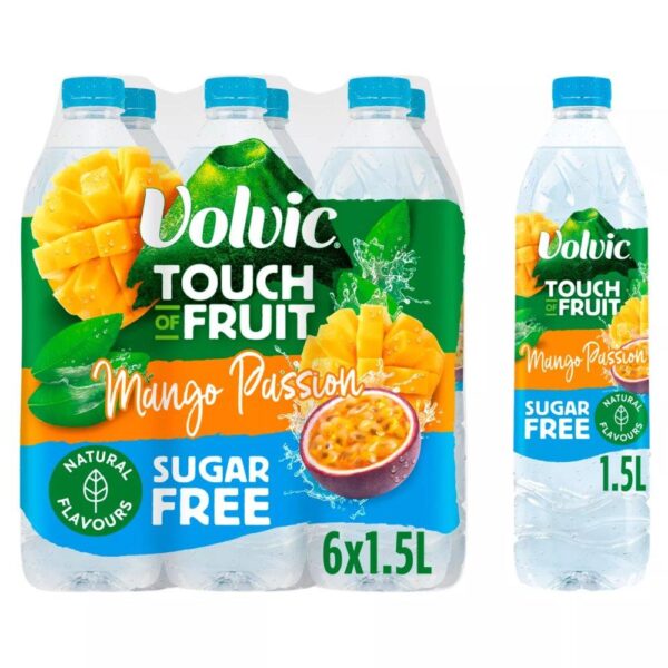 Volvic Touch Of Fruit Sugar Free Special Edition Mango Passion Natural Flavoured Water